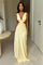 Maria - Women's Deep V-Neck Sleeveless Maxi Dress